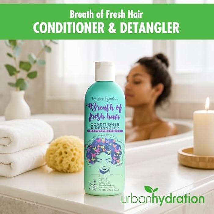 Urban Hydration Breath of Fresh Hair Conditioner & Detangler – With Aloe Vera & Pro-Vitamin B5, Hydrates, Softens, Detangles & Adds Shine, Sulfate & Paraben Free, Ideal for All Hair Types – 12 Oz - Image 4