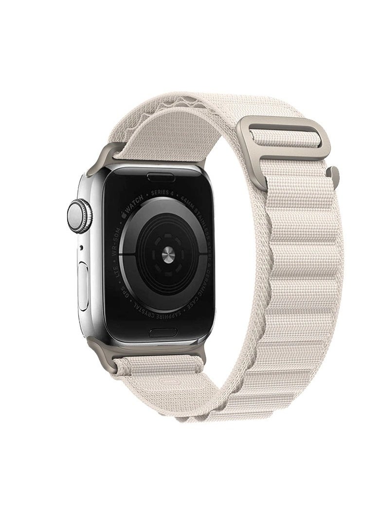 HEXABEX Replacement Apple Watch Ultra Alpine Loop Band Strap Compatible with Compatible with 42mm(Series 10)/41mm/40mm/38mm for All Series Starlight  - Image 2