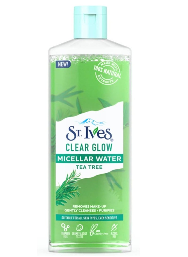 ST. Ives Clear Glow Micellar Water Tea Tree Remover Makeup 400 ml
