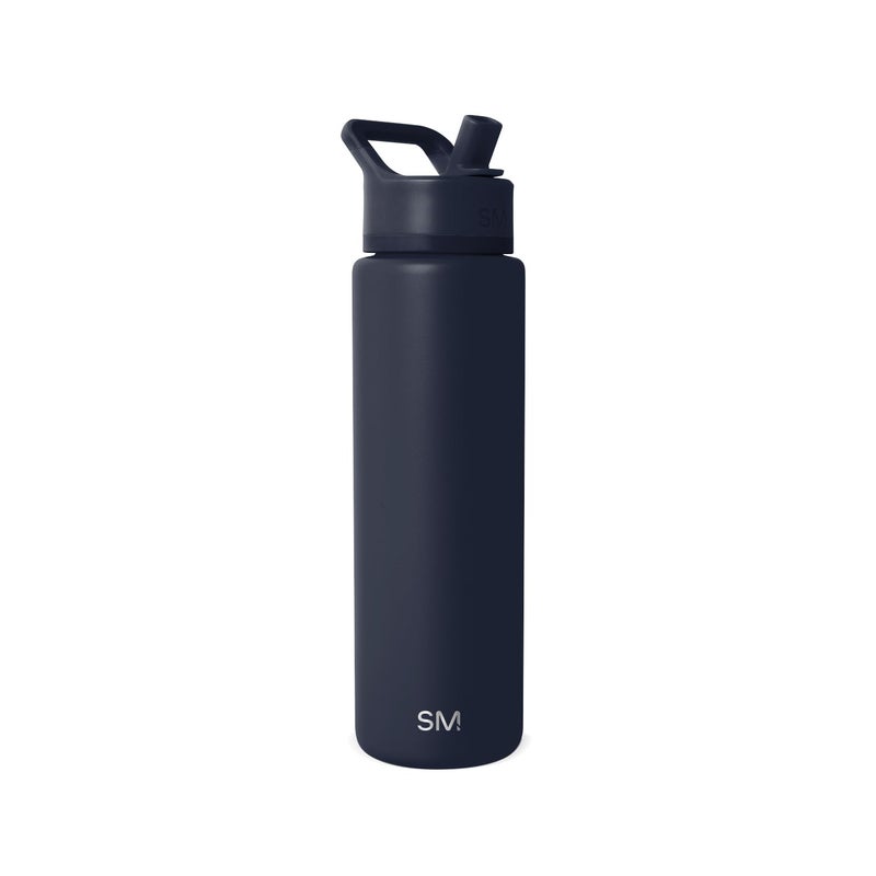 Simple Modern Water Bottle with Straw Lid | Vacuum Insulated Stainless Steel Metal Thermos | Reusable Leak Proof BPA-Free Flask for Sports Gym | Summit Collection | 30oz, Deep Ocean - Image 1