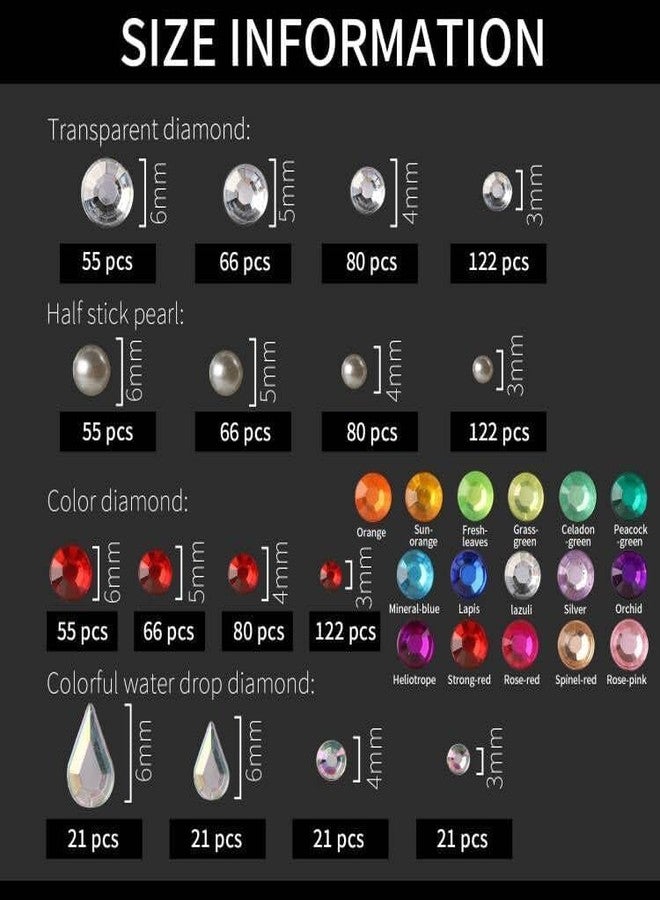 DAZZLIQ 4 Sheets Face Gems & Pearl Stickers Kit Self Adhesive Rhinestone Jewels with Tweezer Glitter Festival Makeup Sticker for FaceDecor, Hair, Nail Art, Crafts & DIY | Rhinestone Sticker for Faces, Eye, Makeup, Body - Image 4
