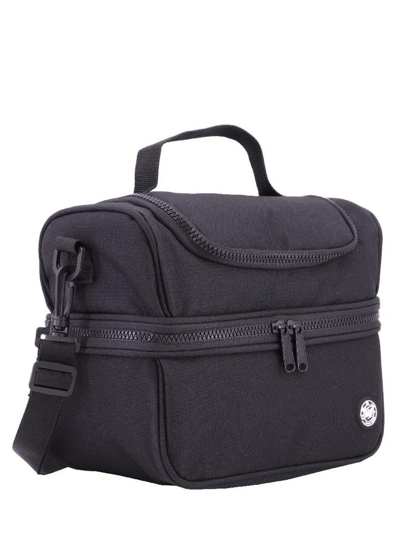 أتريوم حقيبة غداء كبيرة بسحاب أسود خالص - Image 2