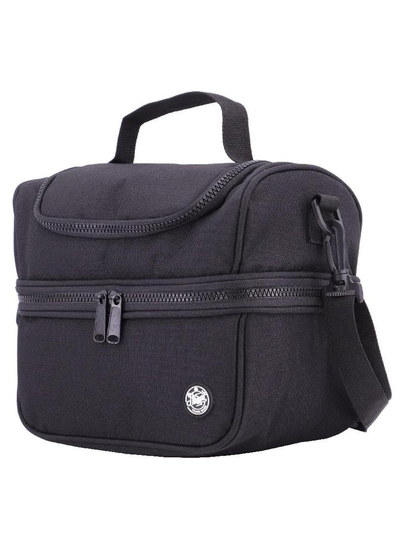 أتريوم حقيبة غداء كبيرة بسحاب أسود خالص - Image 3