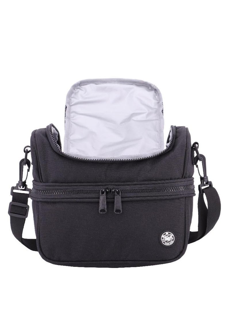 أتريوم حقيبة غداء كبيرة بسحاب أسود خالص - Image 4