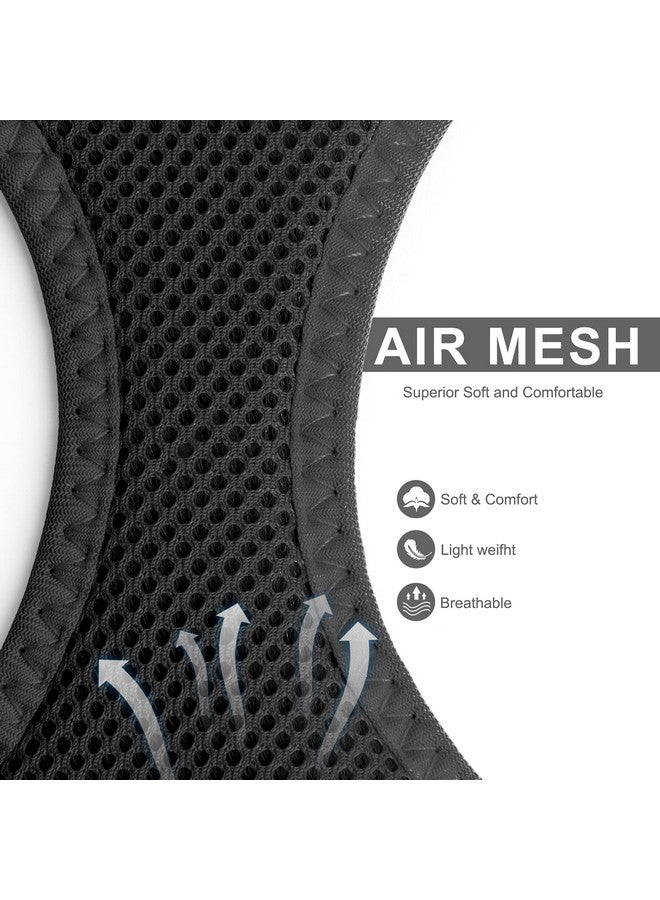 فيدا طقم حزام ومقود للقطط من فيدا للمشي مع القطط الصغيرة والجراء، حزام مقاوم للهروب للقطط مع شبكة ناعمة خفيفة الوزن وجيدة التهوية، تصميم عاكس قابل للتعديل للقطط الصغيرة والجراء. (XXXS، أسود) - Image 3