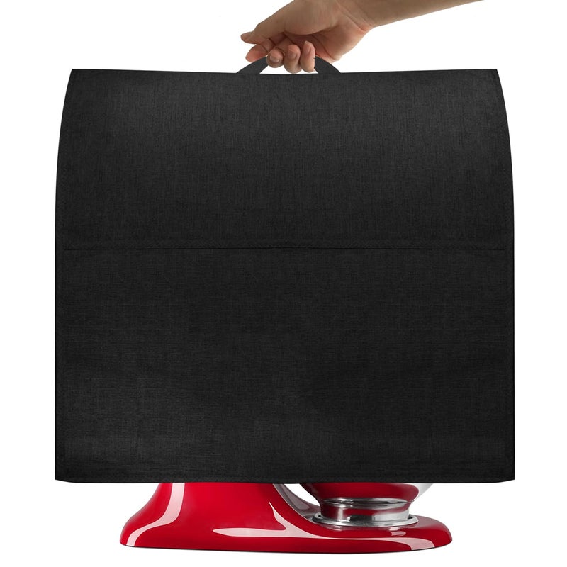 Stand Mixer Dustproof Cover for KitchenAid MixerMulti Pockets for Various Kitchen Appliance AccessoriesWaterresistantEasy Cleaning BlackNew style Fit for Tilt Head 455 Quart