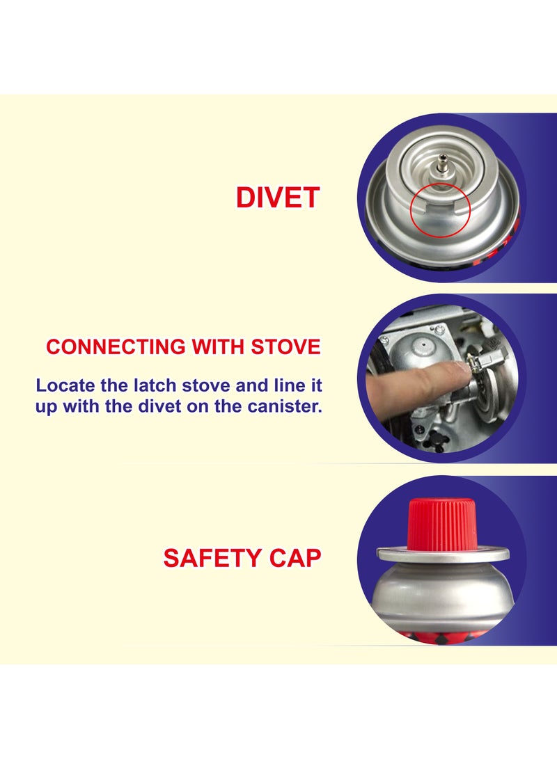 Simba 4 Piece Butane Gas Cartridge 220g-400ml - Image 4