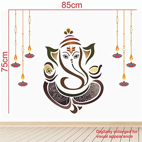StickMe ستيكم فينيل 'شري غانيش - جانيشا جانباتي ملصق جداري ملون' -Sm081 (85Cm X 75 Cm), 1 قطعة متعددة الألوان، ديني، لاصق ذاتي، أرضية، 850 Mm - Image 3