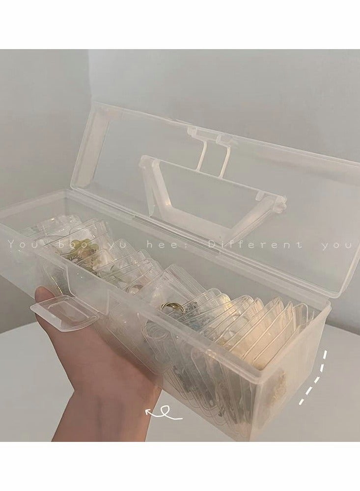 Excefore Small Portable Jewelry Box(1 Box and 30 Pack Clear Jewelry bag) - Image 2