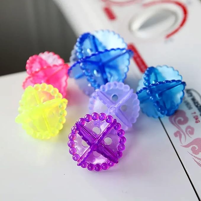 ViVed Reusable Laundry Washing BallsColorful Silicone Dryer BallsReusable Laundry Scrubbing Ball Set of 12 Assorted Colours - Image 5