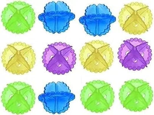 ViVed Reusable Laundry Washing BallsColorful Silicone Dryer BallsReusable Laundry Scrubbing Ball Set of 12 Assorted Colours - Image 1