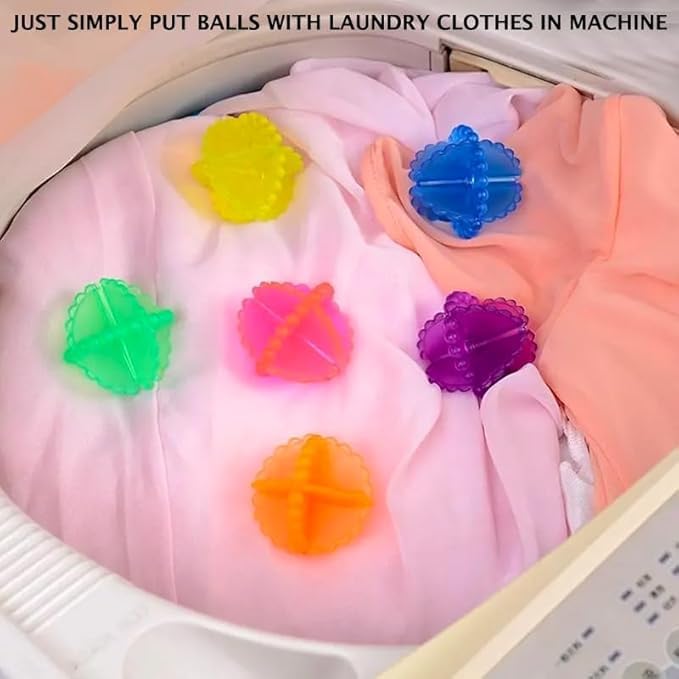 ViVed Reusable Laundry Washing BallsColorful Silicone Dryer BallsReusable Laundry Scrubbing Ball Set of 12 Assorted Colours - Image 4