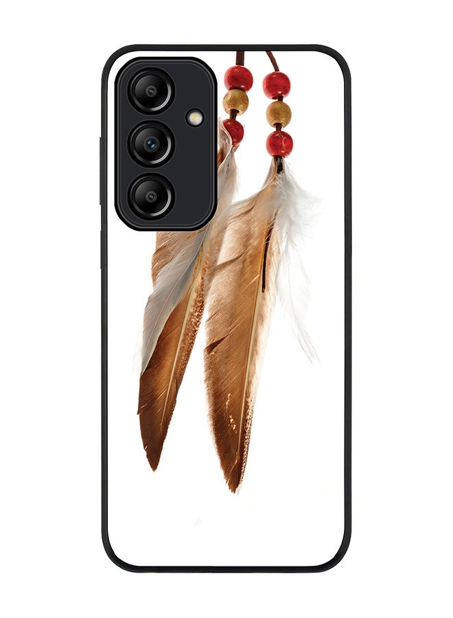 Stylizedd Rugged Black Edge Case for Samsung Galaxy A55, Slim fit Soft Case Flexible Rubber Edges Anti Drop TPU Gel Thin Cover -  Chief Longfeathers - Image 1