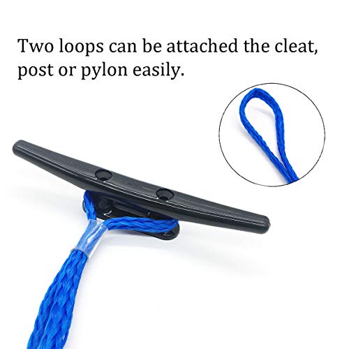 DockMoor 4 Pack Bungee Boat Dock Lines Boat Mooring Rope Boat Accessories Docking Lines for Kayak,Jet Ski,Pontoon,Canoe,Power Boat WaveRunner Blue - Image 5