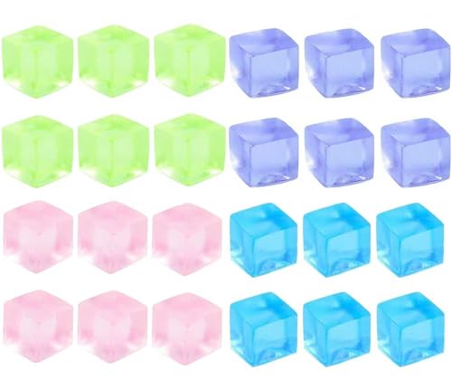 rytopt 24Pcs Stress Balls Fidget Toys Adults Ice Cube Toys Square Squeeze Ball Toys Squeeze Toys Small Stress Balls for Adults Easter Christmas Party Favors Stocking Stuffers - Image 1