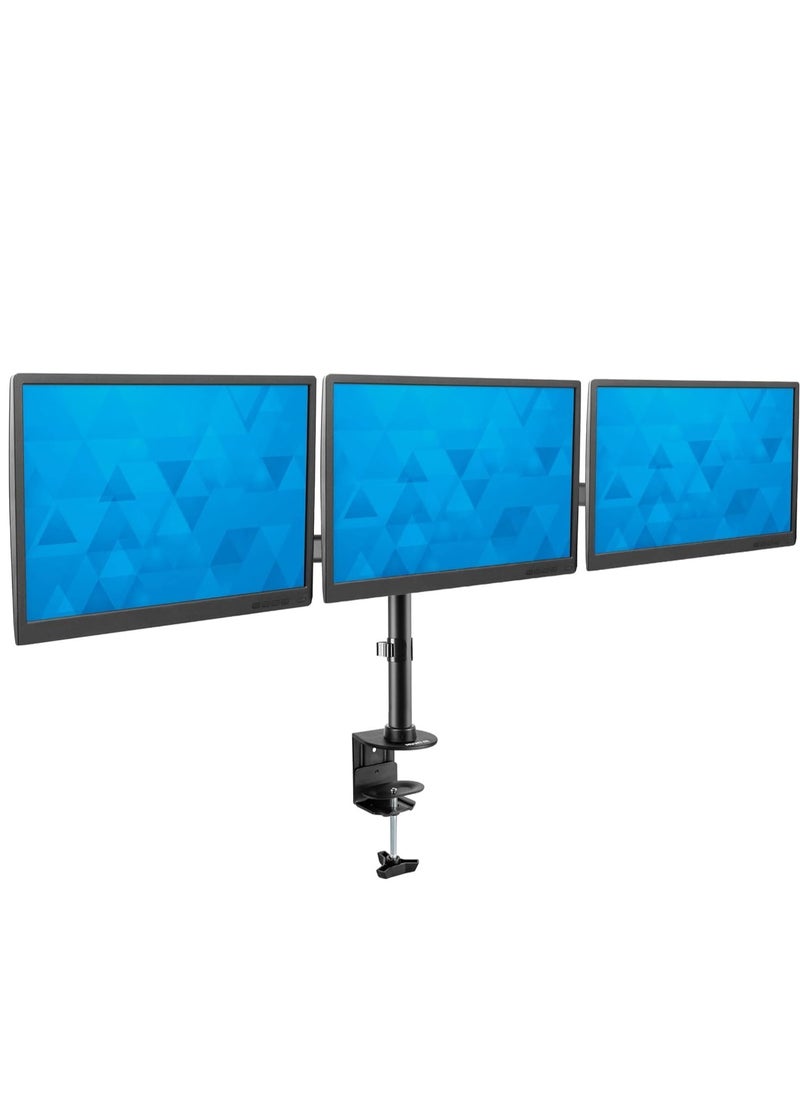 NEWSTAR NEWSTAR 91-LDT07C036 TRIPLE MONITORS, an ergonomic working position. It is designed to use with 13''-27'' monitors. The weight capability is 8kg/17.6Ibs for each arm.  - Image 2