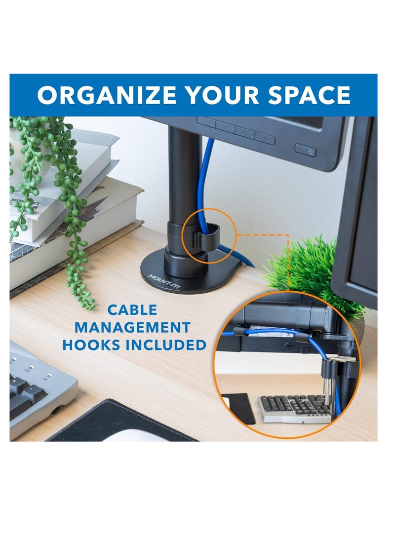 NEWSTAR NEWSTAR 91-LDT07C036 TRIPLE MONITORS, an ergonomic working position. It is designed to use with 13''-27'' monitors. The weight capability is 8kg/17.6Ibs for each arm.  - Image 5