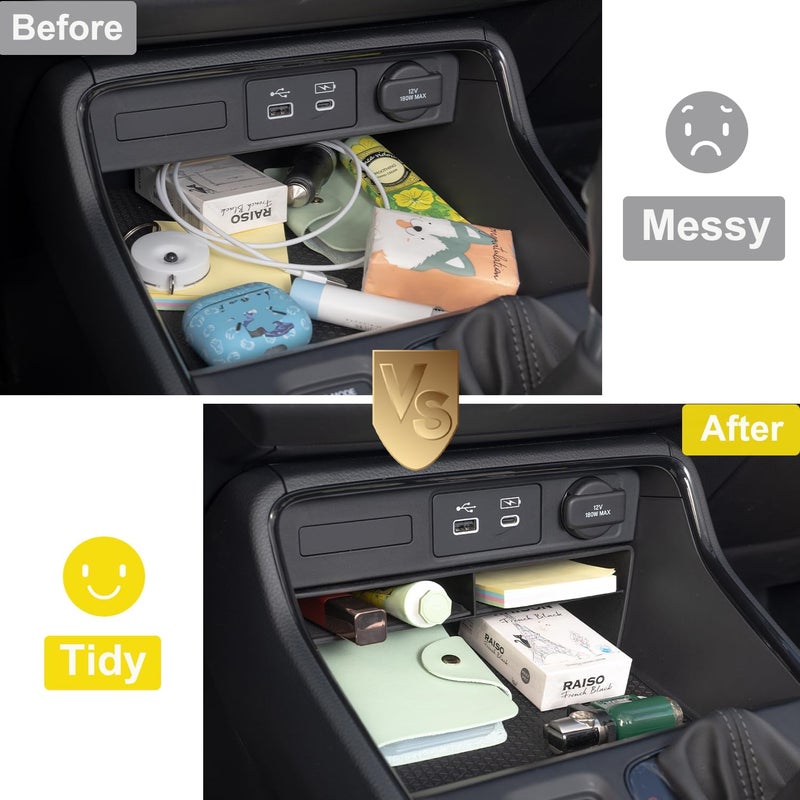 PIMCAR منظم الكونسول الوسطي 2PCS وصينية مسند الذراع لهوندا CRV 2026 2025 2024 2023 ملحقات CR-V الهجين مادة بلاستيك ABS صندوق إدراج وفاصل تخزين - Image 5