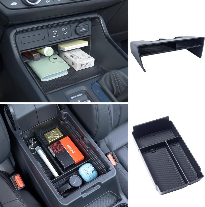 PIMCAR منظم الكونسول الوسطي 2PCS وصينية مسند الذراع لهوندا CRV 2026 2025 2024 2023 ملحقات CR-V الهجين مادة بلاستيك ABS صندوق إدراج وفاصل تخزين - Image 1
