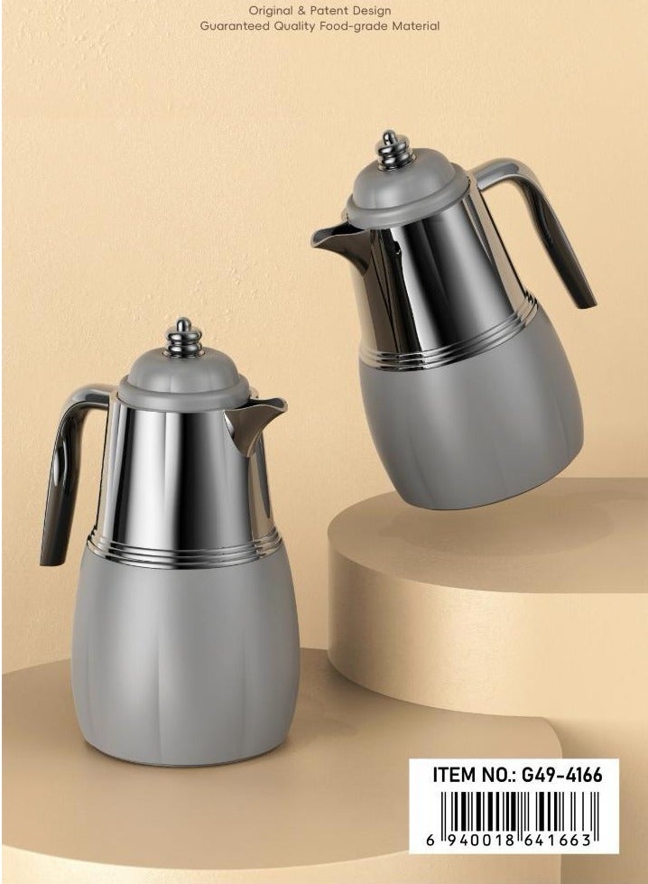 AL-GANNAS 2 Peice Thermos Set for Tea & Coffee | 1L & 0.7L | High-Quality with 2-Year Heat Retention Warranty | Elegant New Design - Image 5
