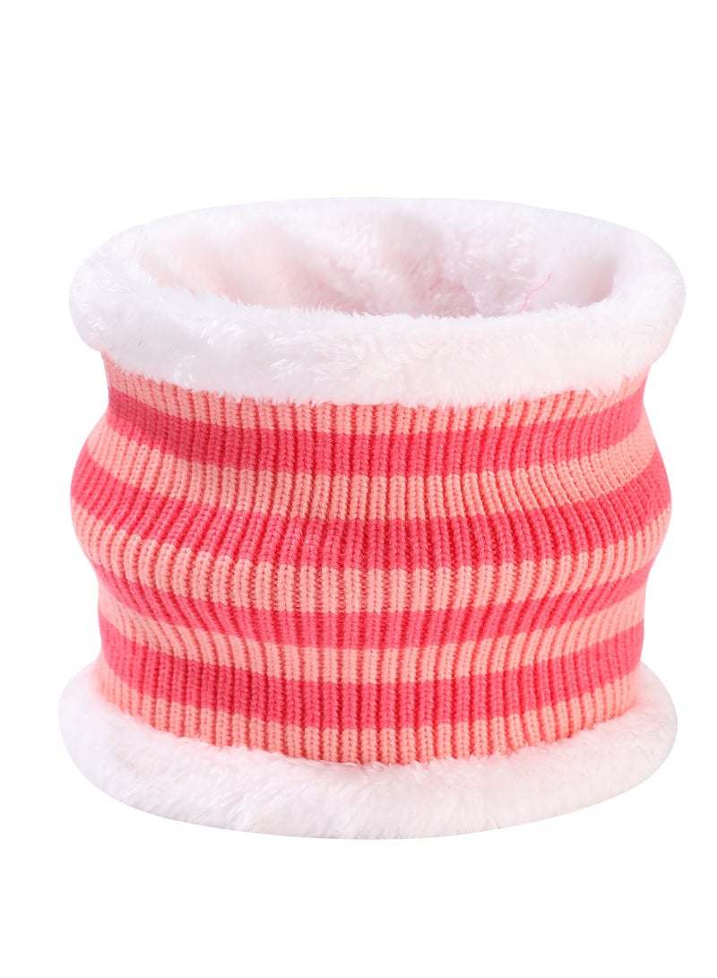 CMGTYYD. طقم قفازات ووشاح وقبعة صغيرة دافئة للأطفال 3 في 1 طقم قفازات ووشاح وقبعة حرارية متماسكة 3 في 1 طقم إكسسوارات شتوية طقم قفازات ووشاح سنود مع بطانة صوف مزدوجة طبقة مزدوجة للأولاد والبنات - Image 2