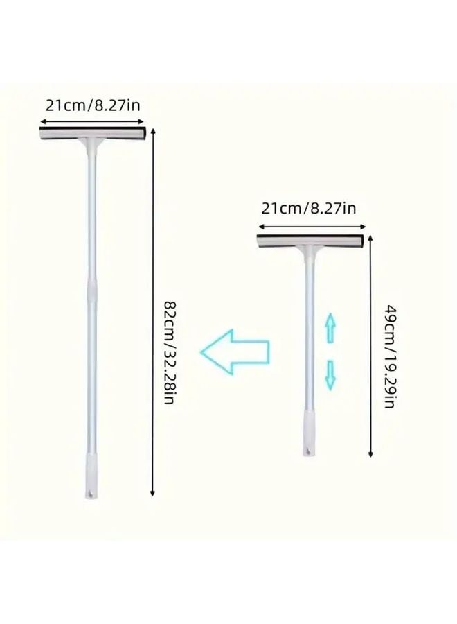 Coffee Color Retractable Double Sided Window Cleaning Tool Floor Squeezer Car Window Brush - Image 5
