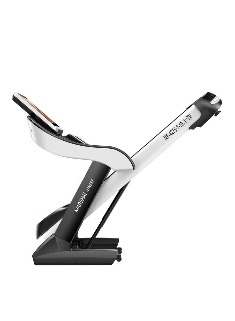 Marshal Fitness MF-4275-1-10.1-TV 10.1" Touch Screen Display Automatic Incline Low Noise 6 HP DC Motor Foldable Treadmill With Wifi Connectivity For Home Use - Image 2