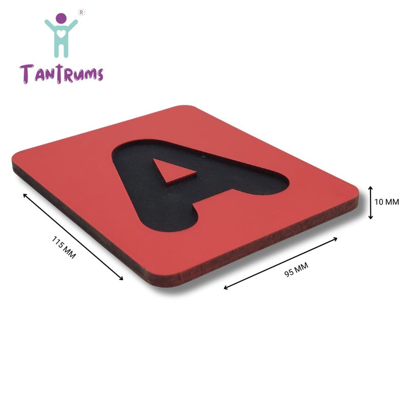 Tantrums Engraved Capital & Small Alphabets and 0 to 9 Number Education Slate Learning Board for Kids - Image 2