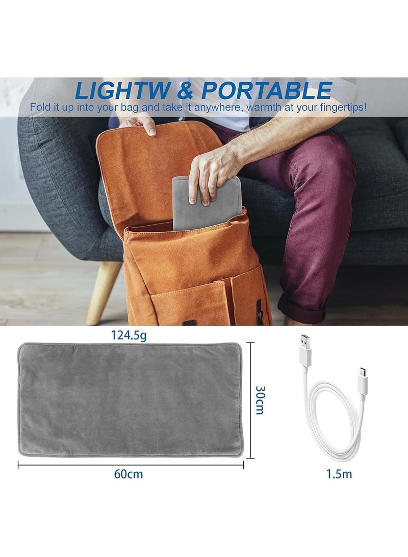 وسادة تدفئة محمولة USB 5 فولت – ناعمة ومريحة لتخفيف آلام الظهر والرقبة والدورة الشهرية، آمنة وقابلة للغسل - Image 3