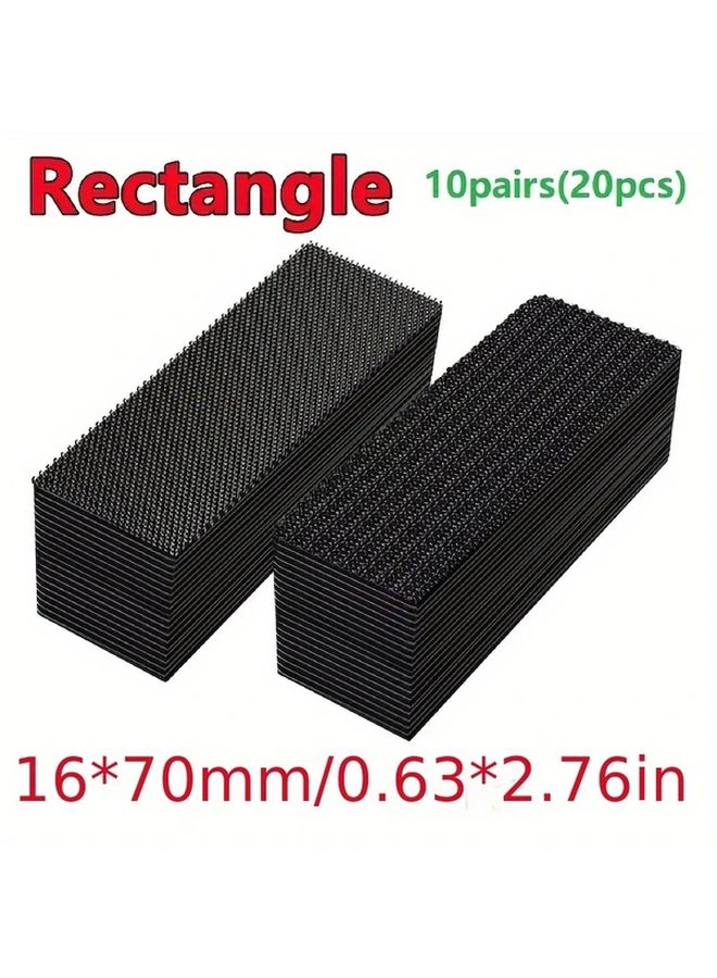 10 Pairs Heavy Duty Dual Sided Anti Slip Carpet Mat Adhesive Grips For Home Office - Image 3