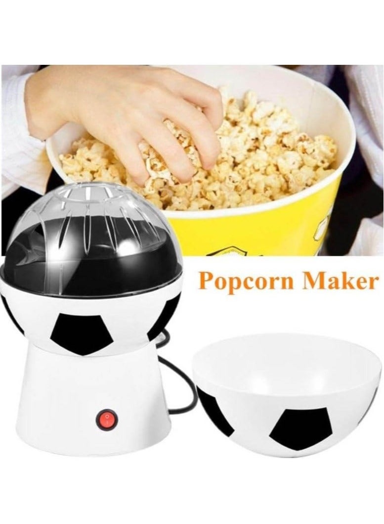 Football Popcorn Maker Machine || Electric Hot Air Popper with Removable Lid & Measuring Cup – Oil-Free Healthy Popcorn Popper for Kids & Family Parties – Fast Popping. Easy to Clean, Ideal for Home Movie Nights & Gifting