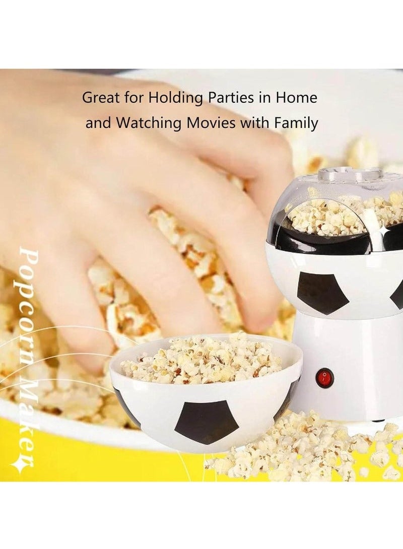 Football Popcorn Maker Machine || Electric Hot Air Popper with Removable Lid & Measuring Cup – Oil-Free Healthy Popcorn Popper for Kids & Family Parties – Fast Popping. Easy to Clean, Ideal for Home Movie Nights & Gifting