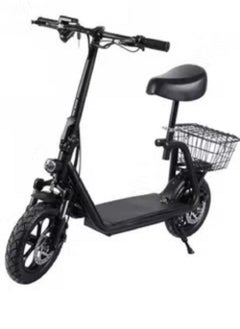Electric scooter seat and basket