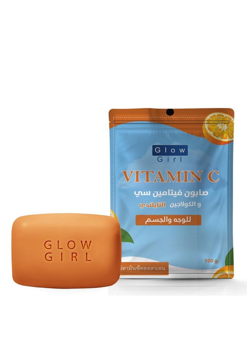Vitamin C soap to lighten and cleanse the skin 100 grams