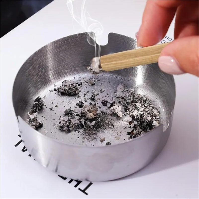 Stainless Steel Ashtray 24 Pcs Portable Tabletop Ash Tray for Home Hotel Bar Party - Image 5