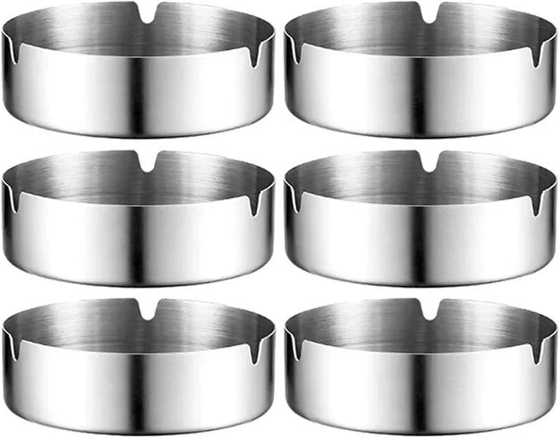 Stainless Steel Ashtray 24 Pcs Portable Tabletop Ash Tray for Home Hotel Bar Party - Image 2