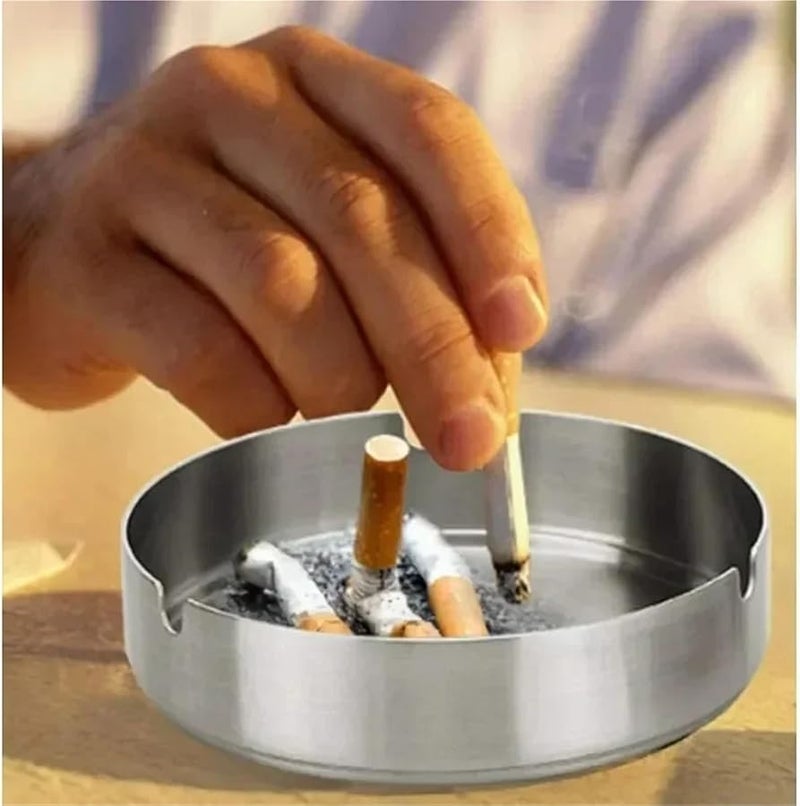Stainless Steel Ashtray 24 Pcs Portable Tabletop Ash Tray for Home Hotel Bar Party - Image 4