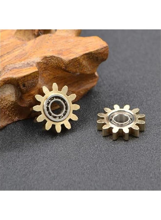 Arabest Pure Brass Fidget Spinner Gears Linkage Fidget Gyro Toy Metal DIY Hand Spinner Spins Long Time EDC Focus Meditation Break Bad Habits ADHD with Multiple Premium Bearings (Spinner 4 Gears White)  - Image 4
