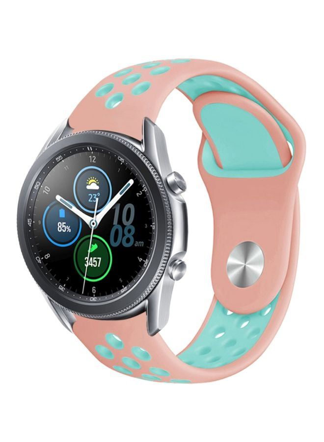 vesus Replacement Band For Samsung Galaxy Watch 3 45mm Vintage Pink/Green