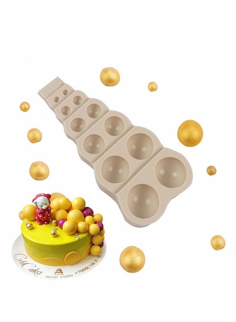XiuWoo Rope Mould Pearl Fondant Semi Sphere Bubble Half Round Silicone Cake Decoration Moulds for Kitchen DIY Chocolate Candy Baking Tool - Image 1