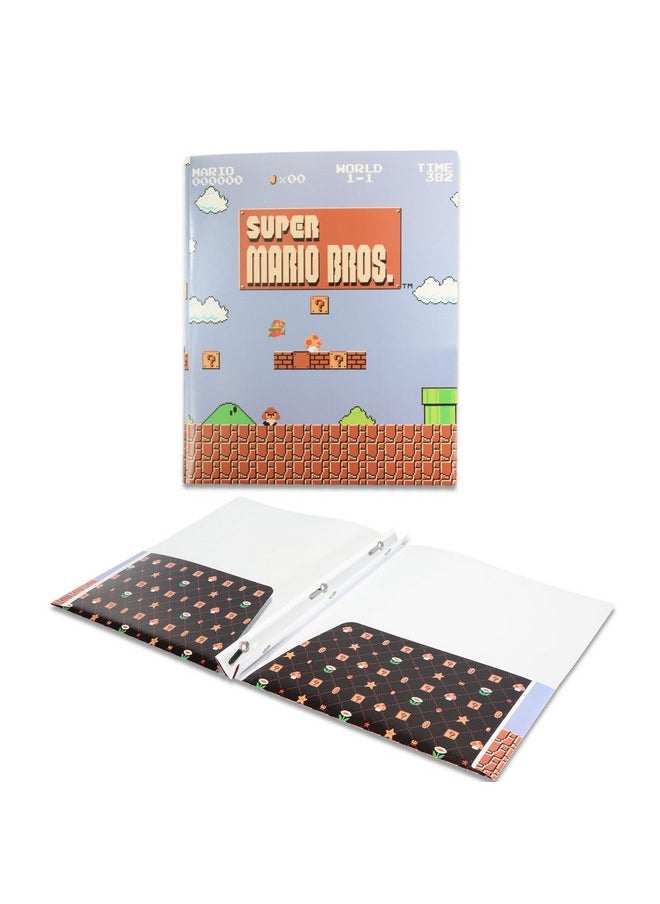 Super Mario - Io School Folders - Bundle With 3 Mario 2 Pocket Heavy Duty Laminated Folders For School, Office, More | Mario School Supplies For Boys - Image 1