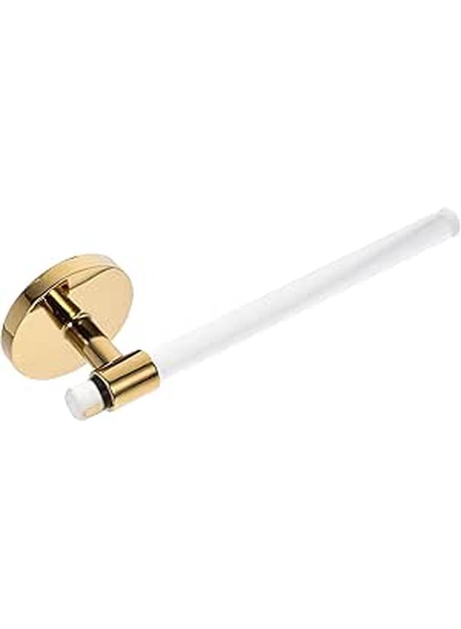 Wall Mounted Bathroom Towel Rack 20 Inch No Drill Adhesive Towel Bar Holder Light Gold Acrylic Shower Door Wall Storage - Image 1