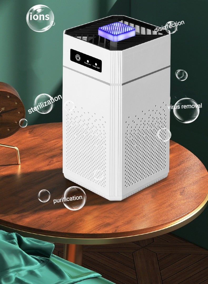 Arabest Household Air Purifier, Air Filter Cleaner, Odor Eliminator, Remove Allergies Dust Pollen Pet Dander, Night Ligh - Image 1