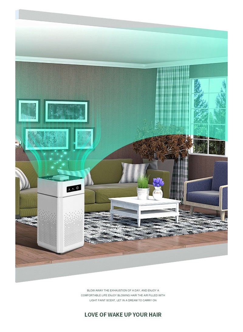 Arabest Household Air Purifier, Air Filter Cleaner, Odor Eliminator, Remove Allergies Dust Pollen Pet Dander, Night Ligh - Image 2