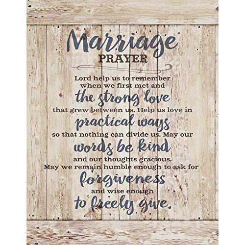 DEXSA Marriage Prayer Wood Plaque Made in the USA 1175x15 Classy Frame Wall Hanging Decoration Lord Help us to Remember When we First met Christian Family Religious Home Decor Saying