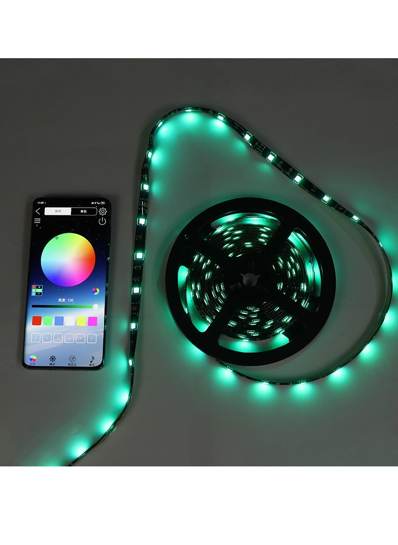 GRKC 5050 RGB LED Strip Lights 5M, 30 LEDs Waterproof Coated, Bluetooth APP Control, Color Changing Light Strip with 24-Key Remote, USB Powered, for Bedroom, Living Room, Party Decoration  - Image 4