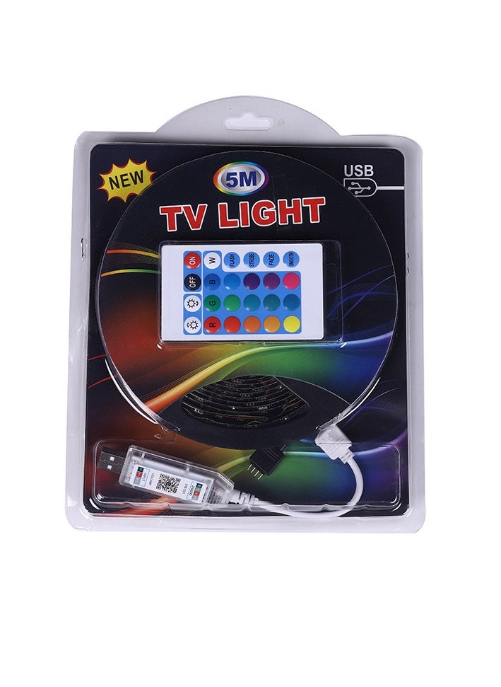 GRKC 5050 RGB LED Strip Lights 5M, 30 LEDs Waterproof Coated, Bluetooth APP Control, Color Changing Light Strip with 24-Key Remote, USB Powered, for Bedroom, Living Room, Party Decoration  - Image 1