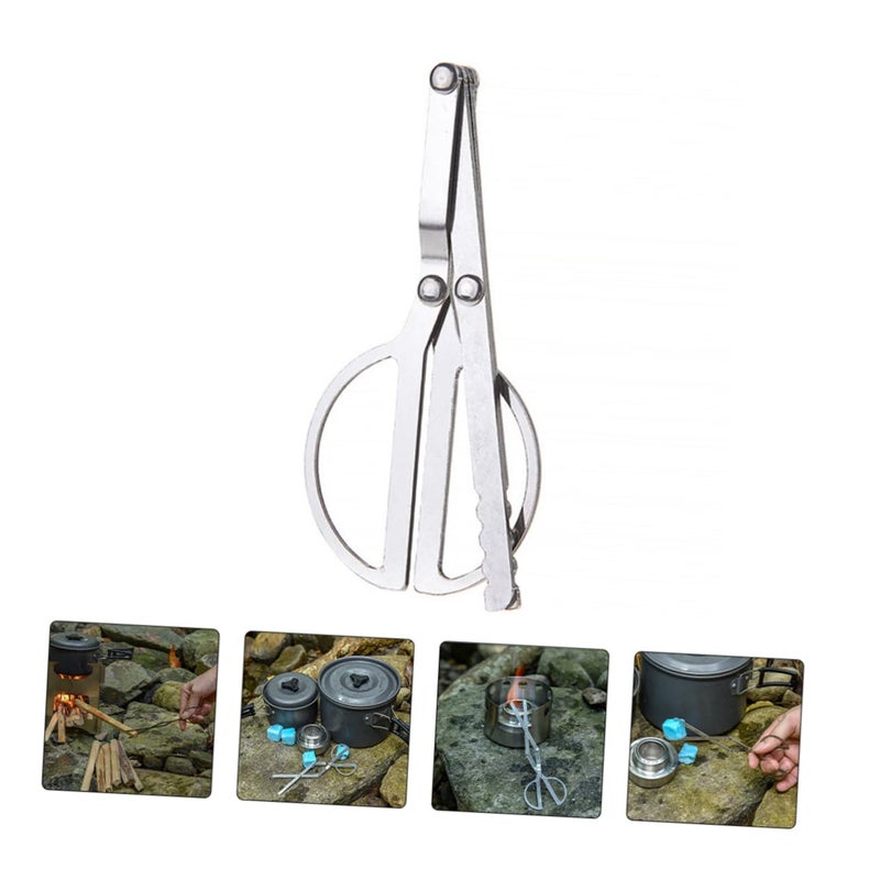 Long Handle BBQ Tongs for Firewood and Charcoal Heavy Duty Stainless Steel - Image 5