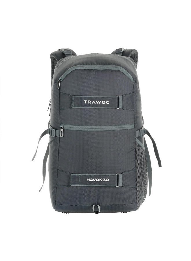 Trawoc TRAWOC HAVOK 30L Travel Backpack Unisex 30 Litre Laptop Backpack for Men & Women, Ideal Travelling Casual Bag for office and Day Trip Grey, LHK007, 3 Year Warranty  - Image 2