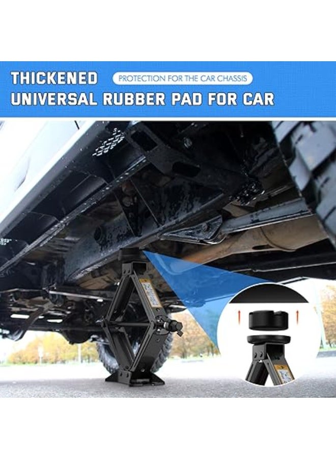 Car Jack 2.5 T (2500 kg) Universal Scissor Jack with Rubber Pad - Portable Emergency Kit & Easy-to-Use Wheel Brace for SUV/MPV Maintenance - Image 3